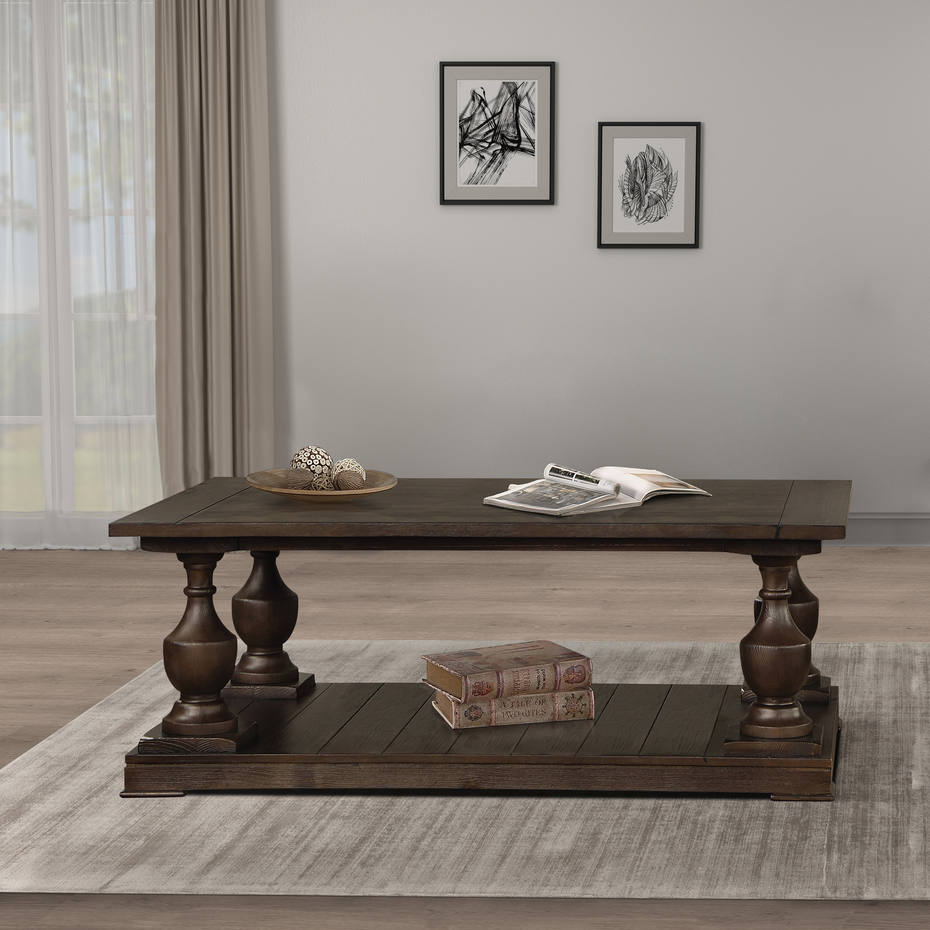 Charlton Home® Kelley Coffee Rectangular Top Coffee Table With Floor