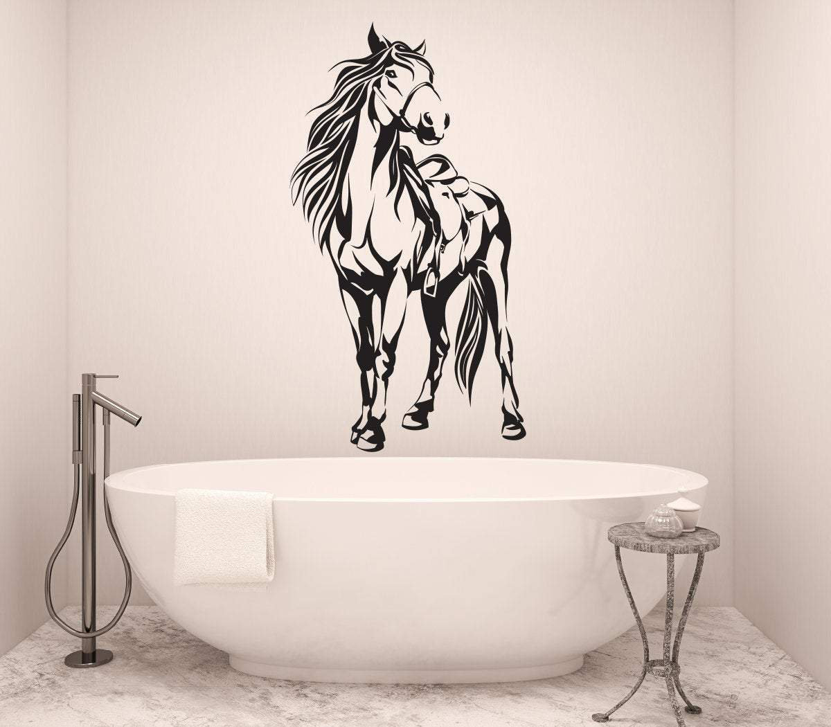 Union Rustic Horse Silhouette Vinyl Wall Words Decal Sticker Equestrian