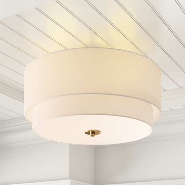 New 4 Lamp Drum Cylinder Three Layer Shade Hotel Pendant Ceiling Light 