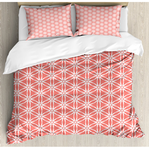 Ambesonne C Simplistic Linear Sunflower Tied Bound Crochet Ambesonne C Simplistic Linear Sunflower Tied Bound Crochet Damask Fl Lace Tiles Motif Duvet Cover Set Wayfair