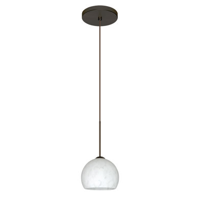 Palla 1 Light Cone Pendant Besa Lighting Finish Bronze Bulb Type Light Cone Pendant Besa Lighting