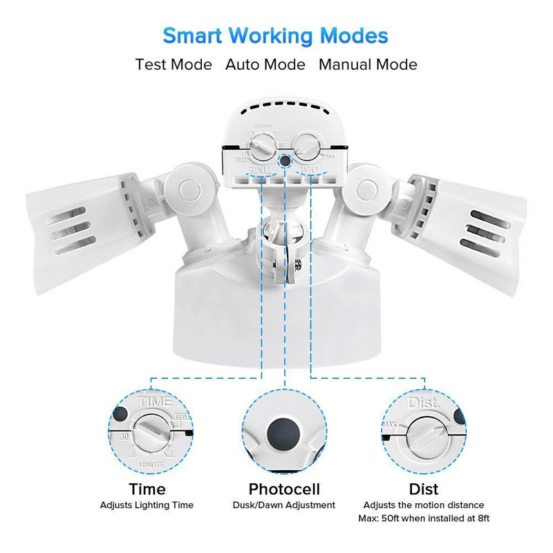 Sansi 18 Watt Led Dusk To Dawn Outdoor Security Flood Light With Motion Sensor Wayfair