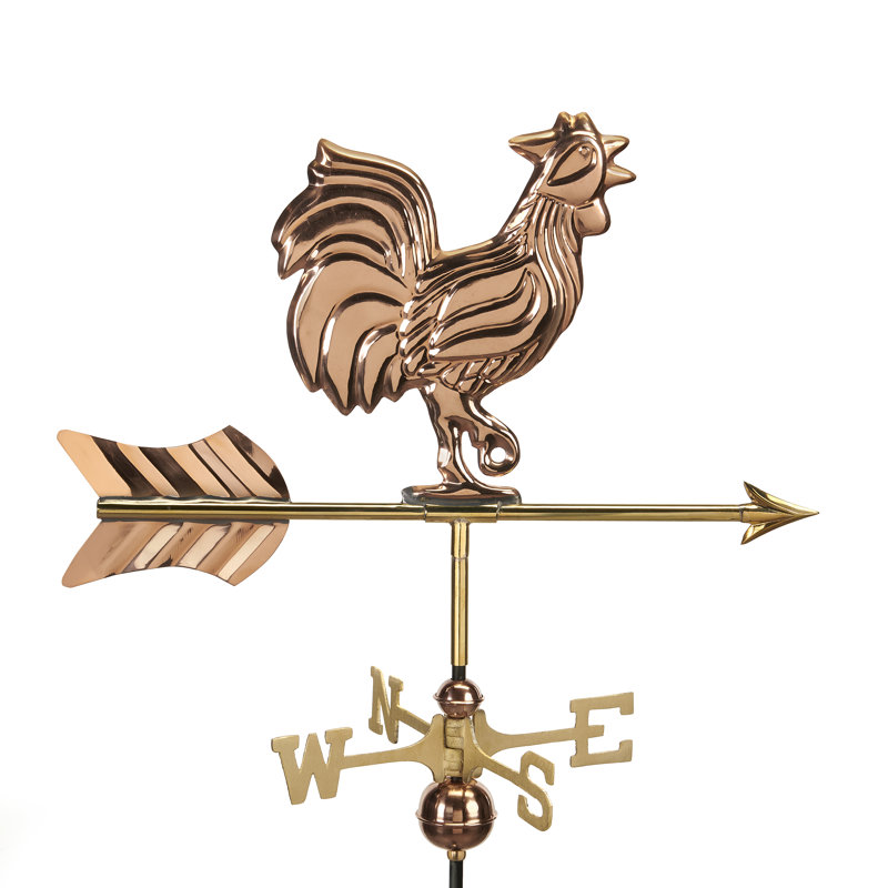 August Grove Portel Cottage Rooster Weathervane Reviews Wayfair