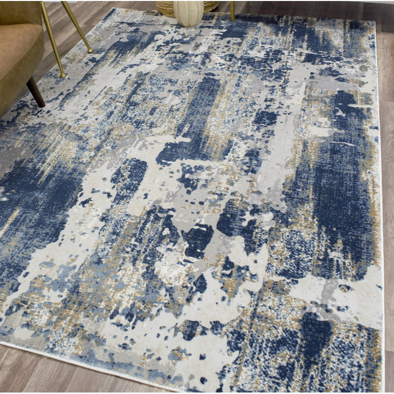 Cosmoliving By Cosmopolitan Astor Blue Gray Ivory Area Rug Reviews Wayfair