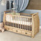 Amelie Childrens Oak Bedroom 2-in-1 Convertible Cot