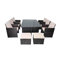 10 Seater Dining Set with Upholstery Cushions