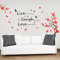 Flower Blossom with Butterflies and Quote Live Laugh Love Wall Sticker