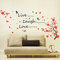 Flower Blossom with Butterflies and Quote Live Laugh Love Wall Sticker