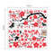 Flower Blossom with Butterflies and Quote Live Laugh Love Wall Sticker