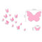 Pink Tree and 3D Pink Butterflies Art Wall Sticker