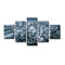 New York Skyline 5 Piece Photographic Print Wrapped on Canvas Set