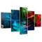 Abstract 5 Piece Graphic Art Wrapped on Canvas Set