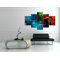 Abstract 5 Piece Graphic Art Wrapped on Canvas Set