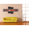 Modern 4 Piece Graphic Art Wrapped on Canvas Set