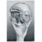 'Hand with Globe' by Escher Graphic Art Plaque