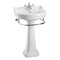 Edwardian 56cm Regal Full Pedestal Round Basin with Towel Rail