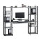 Office Computer Desk with Shelving Unit