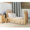 Amelie Childrens Oak Bedroom 2-in-1 Convertible Cot