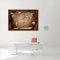 World Map Intensive - German Graphic Art on Canvas in Brown