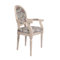 Louis Round Back Floral Carver Dining Chair