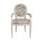 Louis Round Back Floral Carver Dining Chair