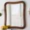 Vintage Fancy Solid Wood Framed Bathroom Mirror in Colonial Cherry