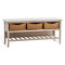 Country Farmhouse Storage Hallway Bench
