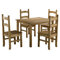 Traditional Corona Dining Set with 4 Chairs