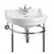 Edwardian 56cm Regal Full Pedestal Round Basin with Towel Rail