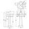 Edwardian 56cm Regal Full Pedestal Round Basin with Towel Rail