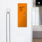 Glass Wall Art in Orange Tangerine
