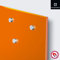 Glass Wall Art in Orange Tangerine