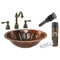 Sunburst Hammered Oval Undermount Bathroom Sink