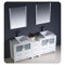 Torino 72" Double Modern Bathroom Vanity Set with Mirror