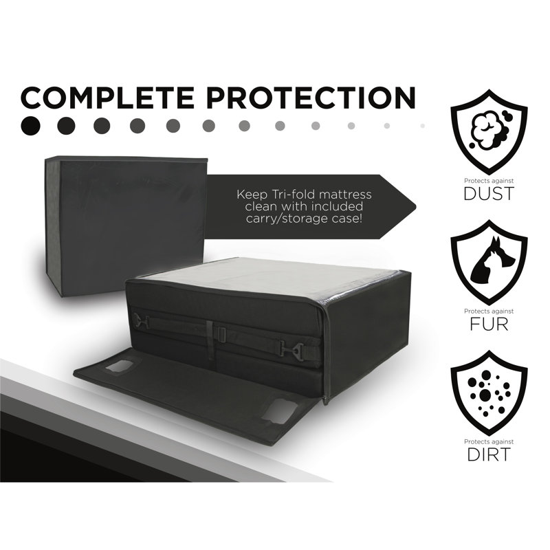 tri fold cot mattress