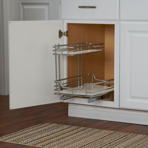 2 Tier Under Sink Shelf Sliding Pull Out Drawer