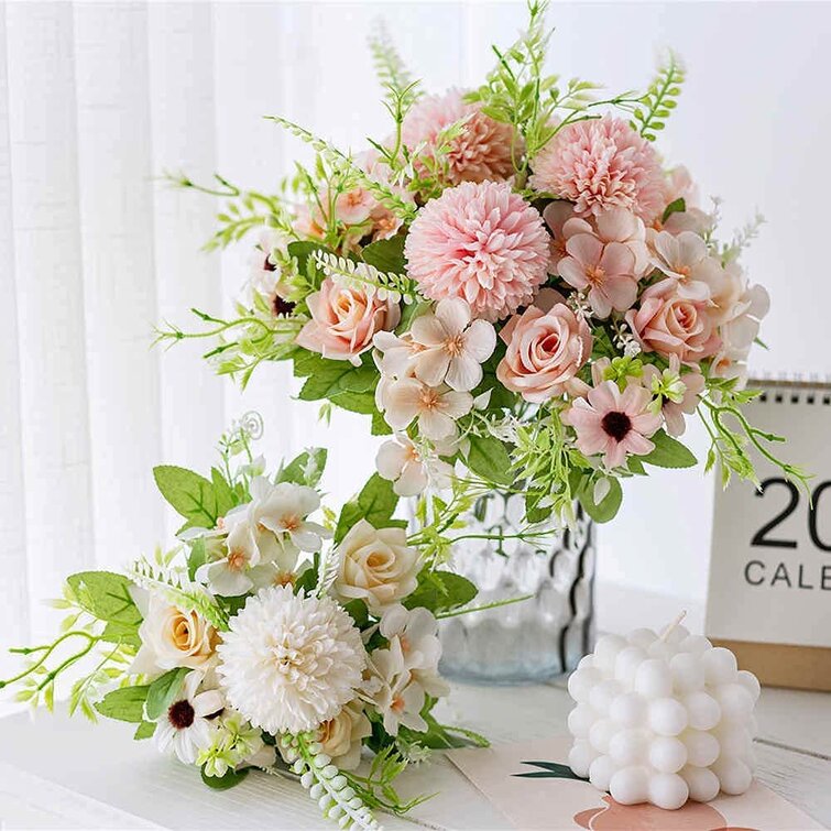Artificial Flowers Hydrangea Bouquet for Flower Arrangements Wedding Decor