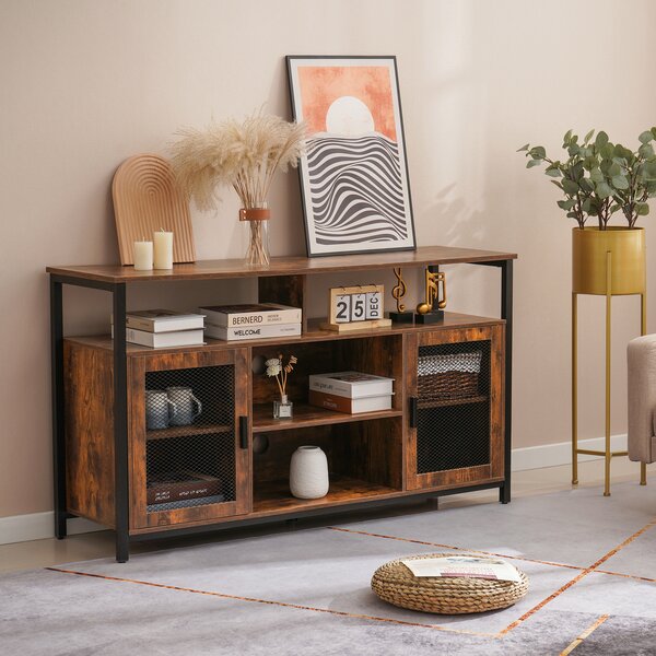 Details about   New Wood TV Stands For 55 inch Flat Screen Black TV Console Storage Shelves USA 