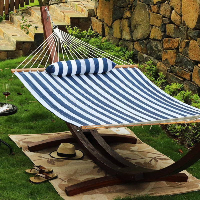 Portable Hanging Swing Travel /& Camping Double Hammock Made From Canvas Material
