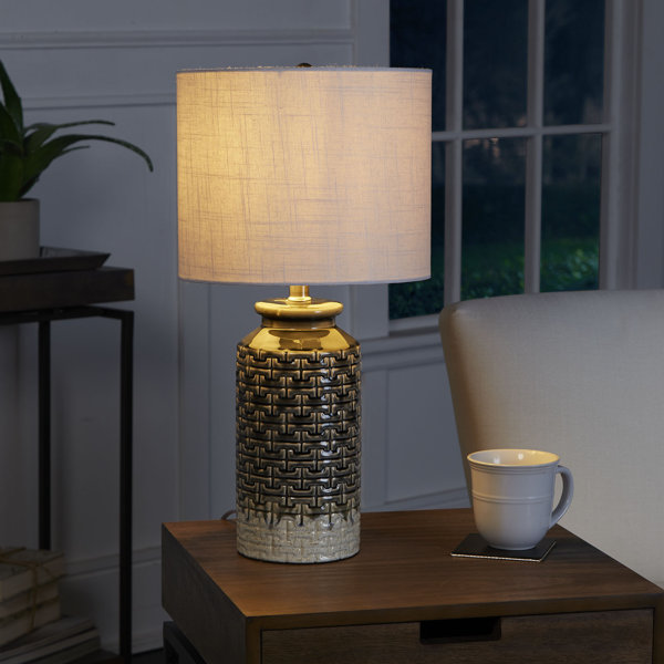 etched birches table lamp
