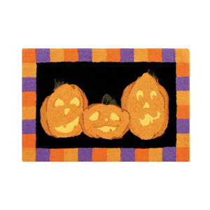 Halloween Haunts Black/Orange Area Rug
