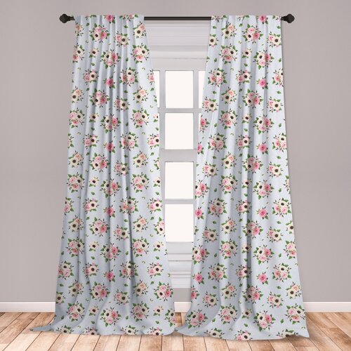 East Urban Home Wedding Room Darkening Rod Pocket Curtain