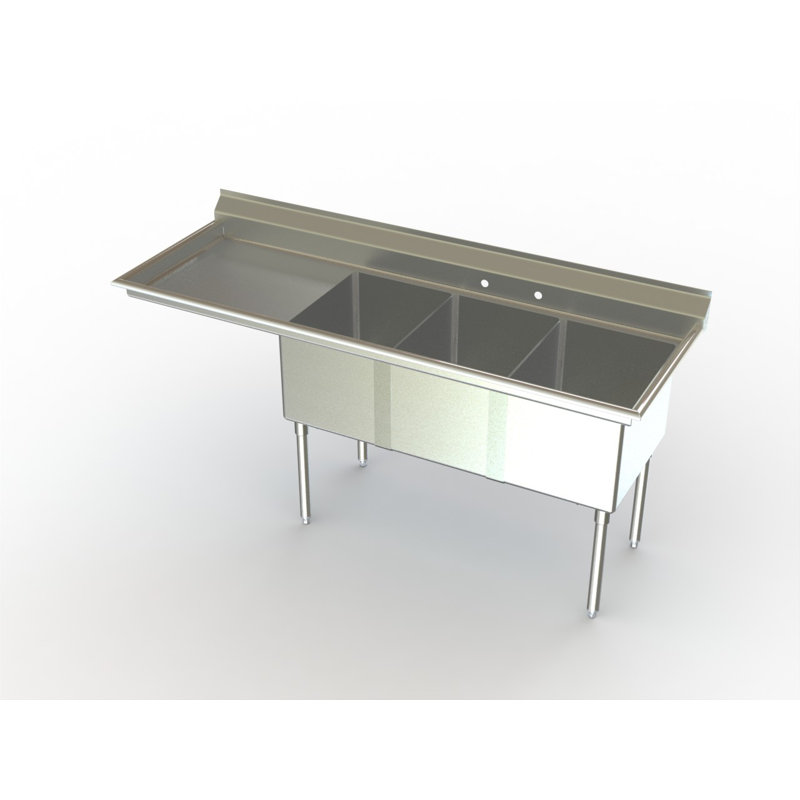 MF3-2424-24L Economy NSF 100" x 30" Free Standing Service Sink