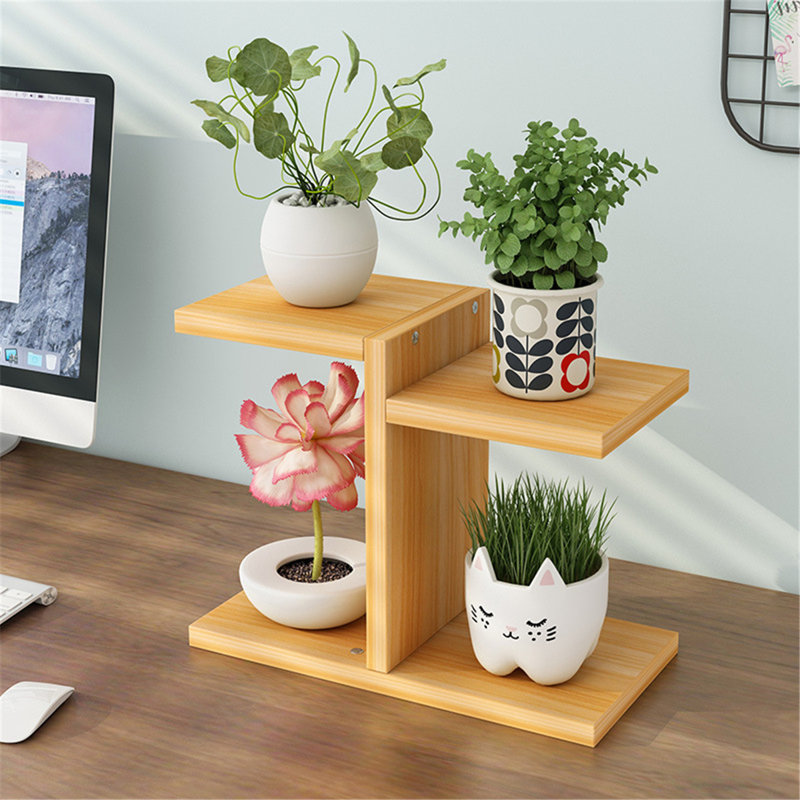 Ebern Designs 3 Colours Mini Desk Plant Stand Display