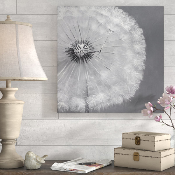 Gracie Oaks Dandelion Puff Ball Oil Painting Print On Wrapped