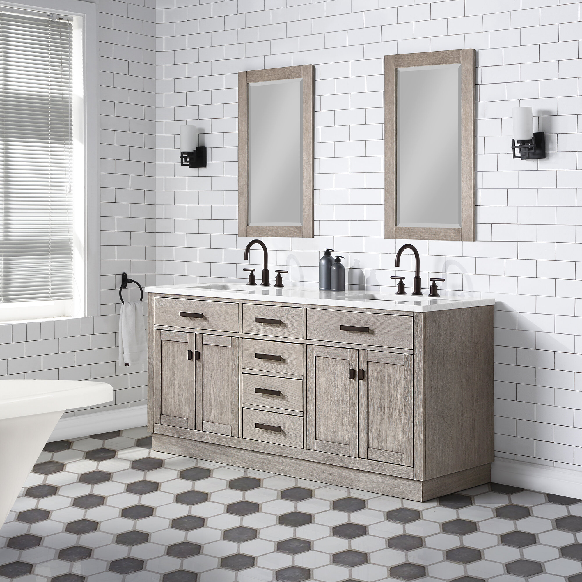 Brayden Studio Chestnut 72 Double Bathroom Vanity Wayfair