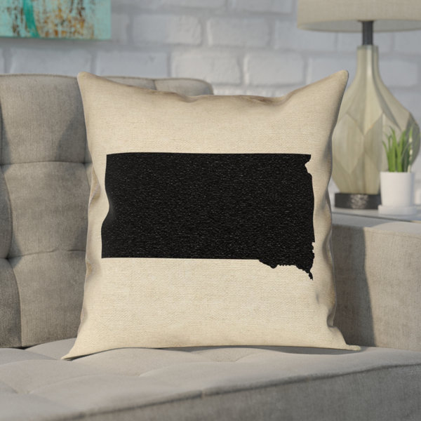 Ivy Bronx Chaput South Dakota Pillow In Faux Linen Double Sided Print Pillow Cover Wayfair