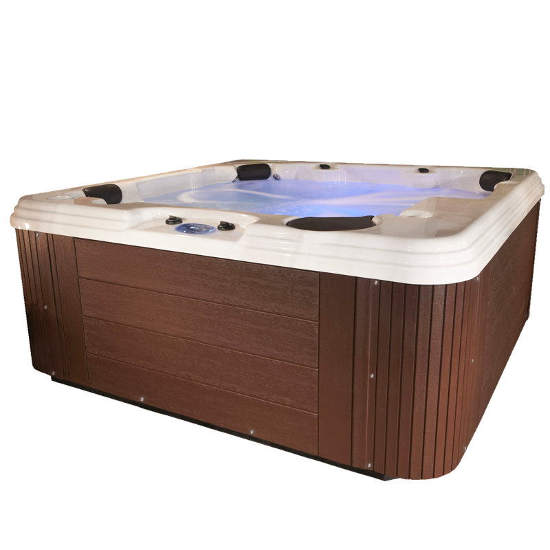 Ohana Spas Endeavor 6 Person 100 Jet Hot Tub With Waterfall And