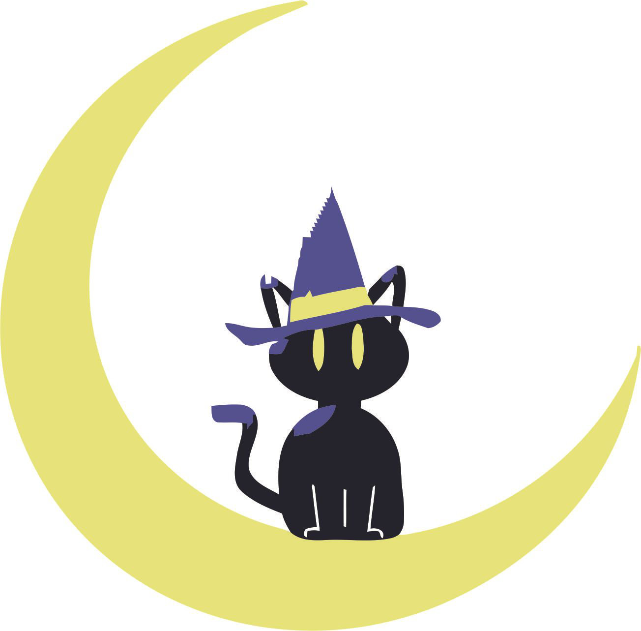 Zoomie Kids Cat Shape Half Moon Wall Decal Wayfair