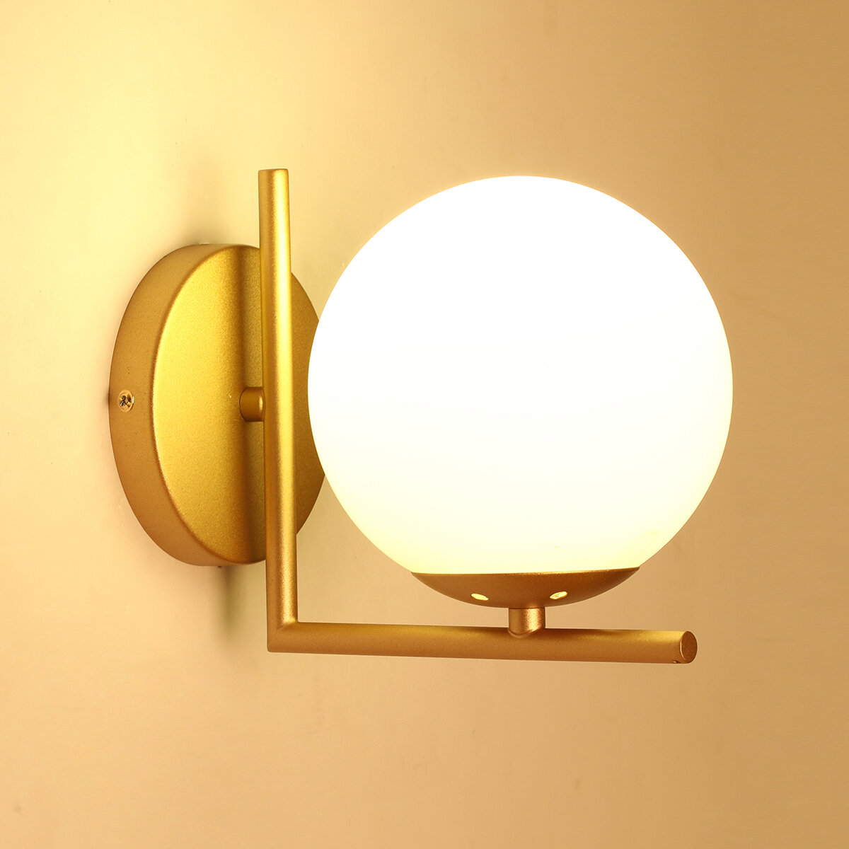 Royale Series 3 Sconce Wall Light Gold Glass Lighting Fixture E26 Bulb Max 60W Gold Bathroom Vanity Wall Light Fixture